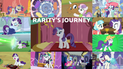 Size: 1280x720 | Tagged: safe, edit, edited screencap, editor:quoterific, imported from derpibooru, screencap, applejack, coco pommel, fluttershy, golden gavel, pinkie pie, pish posh, rainbow dash, rarity, silver frames, spike, swan song, twilight sparkle, vance van vendington, alicorn, pegasus, pony, unicorn, canterlot boutique, dragon dropped, friendship is magic, it isn't the mane thing about you, look before you sleep, rarity takes manehattan, season 1, season 2, season 3, season 4, season 5, season 6, season 7, season 8, season 9, simple ways, sisterhooves social, suited for success, sweet and elite, the ending of the end, the last problem, the saddle row review, spoiler:s08, spoiler:s09, alternate hairstyle, female, journey, male, mane seven, mane six, mare, older, older rarity, punk, raripunk, stallion, twilight sparkle (alicorn)