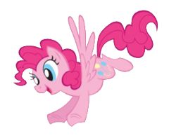 Size: 752x594 | Tagged: safe, edit, imported from derpibooru, pinkie pie, pegasus, pony, 2009, background removed, flying, needs more jpeg, pegasus pinkie pie, race swap, show bible, simple background, smiling, solo, transparent background