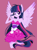 Size: 2256x3032 | Tagged: safe, artist:sonatadusklover, imported from derpibooru, twilight sparkle, equestria girls, equestria girls (movie), armpits, bare shoulders, breasts, busty twilight sparkle, cleavage, cute, fall formal outfits, high res, ponied up, simple background, sleeveless, solo, spread wings, strapless, twiabetes, wings