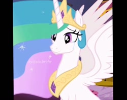 Size: 1080x852 | Tagged: safe, artist:sia.brony, imported from derpibooru, princess celestia, alicorn, pony, crying, female, horn, jewelry, mare, peytral, smiling, solo, tears of joy, tiara, wings