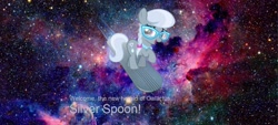 Size: 1113x504 | Tagged: safe, imported from derpibooru, silver spoon, galactus, marvel, pun, silver spooner, silver surfer, space