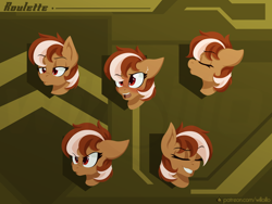 Size: 1600x1200 | Tagged: safe, artist:willoillo, imported from derpibooru, oc, oc only, oc:roulette, earth pony, pony, fallout equestria, commission, earth pony oc, emotes