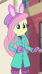 Size: 310x551 | Tagged: safe, imported from derpibooru, screencap, fluttershy, equestria girls, equestria girls series, holidays unwrapped, spoiler:eqg series (season 2), blizzard or bust, cropped, solo