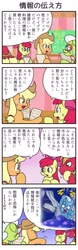 Size: 708x2278 | Tagged: safe, artist:wakyaot34, imported from derpibooru, apple bloom, applejack, big macintosh, granny smith, trixie, earth pony, pony, unicorn, apple family, comic, japanese, speech bubble, translated in the comments