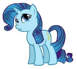 Size: 649x579 | Tagged: safe, artist:pika-robo, imported from derpibooru, oc, oc only, oc:bluebell, pony, unicorn, fighting is magic, adventures in ponyville, blu-rarity, looking up, not rarity, recolor, simple background, transparent background, vector