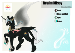 Size: 4961x3508 | Tagged: safe, artist:oneiria-fylakas, imported from derpibooru, oc, oc only, oc:real missy, alicorn, pony, unicorn, male, reference sheet, scar, solo, stallion