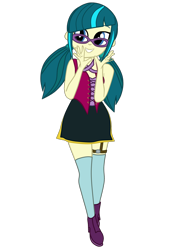 Size: 1654x2210 | Tagged: safe, artist:gmaplay, imported from derpibooru, juniper montage, equestria girls, alternate design, cute, female, grin, junibetes, simple background, smiling, solo, transparent background