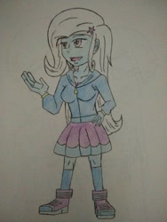 Size: 780x1040 | Tagged: safe, artist:enatsuki, imported from derpibooru, trixie, equestria girls, traditional art