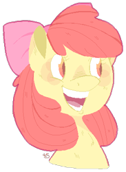 Size: 298x407 | Tagged: safe, artist:stevetwisp, imported from derpibooru, apple bloom, earth pony, pony, female, filly, solo