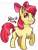 Size: 1002x1308 | Tagged: safe, artist:8bitgalaxy, imported from derpibooru, apple bloom, earth pony, pony, chest fluff, female, filly, simple background, solo, transparent background