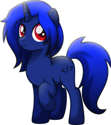 Size: 3124x3500 | Tagged: safe, artist:limedazzle, imported from derpibooru, oc, oc only, oc:xeno (iraven), pony, unicorn, high res, horn, movie accurate, raised hoof, simple background, solo, transparent background, unicorn oc, vector