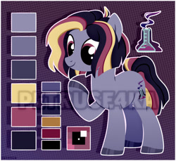 Size: 1280x1172 | Tagged: safe, artist:petruse4ka, imported from derpibooru, oc, oc only, earth pony, pony, earth pony oc, hoof polish, raised hoof, reference sheet, smiling, solo