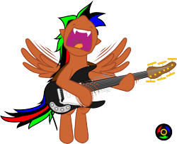 Size: 3100x2514 | Tagged: safe, artist:kyoshyu, imported from derpibooru, oc, oc only, oc:bucolique, pegasus, pony, bass guitar, high res, male, musical instrument, simple background, solo, stallion, transparent background, vector