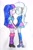 Size: 1616x2422 | Tagged: safe, artist:fude-chan-art, imported from derpibooru, trixie, twilight sparkle, equestria girls, duo, female, kiss on the lips, kissing, lesbian, shipping, traditional art, twixie