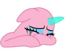 Size: 1024x711 | Tagged: safe, artist:richardinya, imported from derpibooru, pony, base, crying, eyes closed, makeup, running makeup, sad, simple background, solo