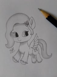 Size: 1228x1638 | Tagged: safe, artist:ruthmat63151068, imported from derpibooru, pipp petals, pegasus, pony, female, g5, mare, simple background, solo, traditional art, white background