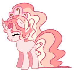 Size: 1147x1111 | Tagged: dead source, safe, artist:cherritoppu, imported from derpibooru, oc, oc only, oc:cherry bloom, pony, unicorn, base used, curved horn, eyelashes, eyes closed, female, grin, horn, mare, simple background, smiling, solo, transparent background, unicorn oc