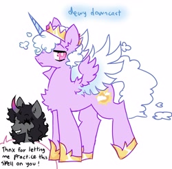 Size: 3854x3800 | Tagged: safe, artist:plushfurby, imported from derpibooru, oc, oc only, oc:dewy downcast, alicorn, pony, alicorn oc, high res, horn, male, male alicorn, rule 63, simple background, stallion, wings