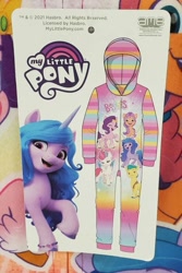 Size: 587x880 | Tagged: safe, imported from derpibooru, hitch trailblazer, izzy moonbow, pipp petals, sunny starscout, zipp storm, clothes, g5, mane five (g5), official, onesie, pajamas