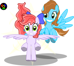 Size: 3099x2737 | Tagged: safe, artist:kyoshyu, imported from derpibooru, oc, oc only, oc:arianna, oc:fallen, pegasus, pony, bow, female, hair bow, high res, mare, simple background, transparent background, vector