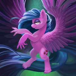 Size: 1200x1200 | Tagged: safe, artist:tsaoshin, imported from derpibooru, oc, oc only, pegasus, pony, creepy, cursed, cursed image, fingernails, fingers, hoof fingers, hoof hands, lidded eyes, solo, spread wings, suddenly hands, toenails, toes, wat, what has magic done, wings