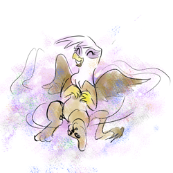 Size: 1520x1520 | Tagged: artist needed, safe, imported from twibooru, gilda, griffon, cute, gildadorable, image, laughing, png, solo