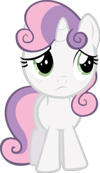 Size: 8456x14673 | Tagged: safe, artist:cyanlightning, edit, editor:slayerbvc, imported from derpibooru, vector edit, sweetie belle, pony, unicorn, absurd resolution, female, filly, freckles, looking back, simple background, solo, transparent background, vector