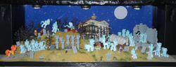 Size: 1024x393 | Tagged: safe, artist:silverband7, imported from derpibooru, ghost, ghost pony, undead, bicycle, diorama, full moon, graveyard, moon, the haunted mansion