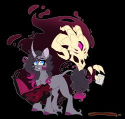 Size: 5798x5536 | Tagged: safe, artist:crazysketch101, imported from derpibooru, imported from ponybooru, fhtng th§ ¿nsp§kbl, oleander, classical unicorn, pony, unicorn, them's fightin' herds, cloven hooves, community related, duo, fanart, fred, leonine tail, oleander (tfh), request, unshorn fetlocks