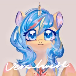 Size: 2048x2048 | Tagged: safe, artist:tingsan, imported from derpibooru, oc, oc only, pony, unicorn, bust, high res, horn, solo, unicorn oc