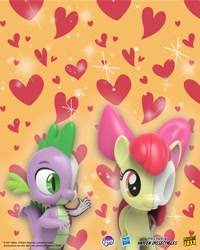 Size: 1638x2048 | Tagged: safe, imported from derpibooru, part of a set, apple bloom, spike, dragon, earth pony, pony, 3d render, adorabloom, bone, cute, dissectibles, duo, female, filly, freeny's hidden dissectibles, male, merchandise, mighty jaxx, my little pony logo, official, organs, poster, skeleton