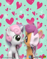 Size: 1639x2048 | Tagged: safe, imported from derpibooru, part of a set, scootaloo, sweetie belle, pegasus, pony, unicorn, 3d render, bone, cute, cutealoo, diasweetes, dissectibles, duo, female, filly, freeny's hidden dissectibles, merchandise, mighty jaxx, my little pony logo, official, organs, poster, skeleton