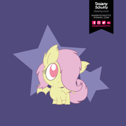 Size: 600x600 | Tagged: safe, artist:daieny, imported from derpibooru, fluttershy, bat pony, pony, bat ponified, chibi, cute, daaaaaaaaaaaw, flutterbat, race swap, shyabates, shyabetes, ·.·