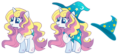 Size: 1280x579 | Tagged: safe, artist:renhorse, imported from derpibooru, oc, oc only, oc:star sorceress, pony, unicorn, female, hat, mare, simple background, solo, transparent background, witch hat