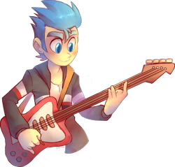 Size: 1280x1225 | Tagged: safe, artist:sony-shock, imported from derpibooru, flash sentry, human, equestria girls, electric guitar, guitar, male, musical instrument, simple background, solo, transparent background