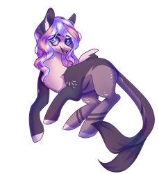 Size: 1600x1750 | Tagged: safe, artist:neonbugzz, imported from derpibooru, oc, oc:ashlyn, pony, commission, fin, fish tail, smiling