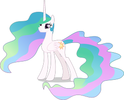 Size: 10057x8148 | Tagged: safe, artist:thatusualguy06, imported from derpibooru, princess celestia, alicorn, pony, absurd resolution, celestia day, female, mare, missing accessory, show accurate, simple background, smiling, solo, transparent background, vector