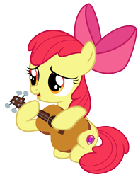 Size: 1776x2274 | Tagged: safe, artist:magpie-pony, imported from derpibooru, apple bloom, earth pony, pony, apple bloom's bow, bow, female, filly, guitar, hair bow, musical instrument, simple background, solo, transparent background, vector