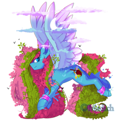 Size: 2449x2449 | Tagged: safe, artist:mediasmile666, imported from derpibooru, oc, oc only, oc:media smile, pegasus, pony, female, flying, high res, jewelry, mare, pendant, profile, simple background, solo, spread wings, transparent background, wings