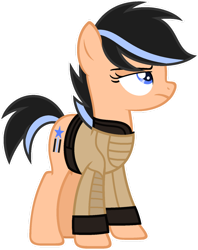 Size: 1024x1290 | Tagged: safe, artist:pegasski, imported from derpibooru, oc, oc only, oc:jettison, earth pony, pony, clothes, female, mare, simple background, solo, transparent background