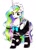 Size: 2541x3510 | Tagged: source needed, safe, artist:liaaqila, imported from derpibooru, princess celestia, queen chrysalis, alicorn, pony, clothes, cute, cute little fangs, disguise, disguised changeling, dress, fangs, green eyes, high res, looking at you, maid, simple background, solo, white background