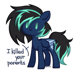 Size: 684x656 | Tagged: safe, artist:petruse4ka, imported from derpibooru, oc, oc only, pegasus, pony, pegasus oc, simple background, smiling, solo, talking, transparent background, two toned wings, wings