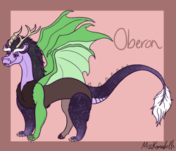 Size: 1750x1500 | Tagged: safe, artist:misskanabelle, imported from derpibooru, oc, oc only, oc:oberon, draconequus, abstract background, adopted offspring, draconequus oc, magical parthenogenic spawn, male, offspring, parent:discord, parent:king sombra, parent:princess luna, parents:lumbra, signature, solo