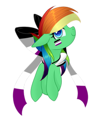 Size: 629x761 | Tagged: safe, artist:gloriaartist, artist:starflightsparkleyt, imported from derpibooru, oc, oc only, oc:lightning chaser, pony, asexual, asexual pride flag, female, mare, pride, pride flag, simple background, solo, transparent background