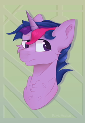 Size: 2200x3200 | Tagged: safe, artist:ponyangle, imported from derpibooru, twilight sparkle, pony, unicorn, bust, dusk shine, head, high res, male, rule 63, solo, stallion