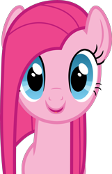 Size: 6000x9302 | Tagged: safe, artist:twilirity, edit, imported from derpibooru, pinkie pie, pony, absurd resolution, beautiful, cute, cuteamena, female, happy, looking at you, mare, open mouth, open smile, pinkamena diane pie, simple background, smiling, smiling at you, solo, stare, transparent background, vector