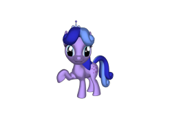 Size: 1200x900 | Tagged: safe, artist:mrbarney94, imported from derpibooru, diamond tiara, earth pony, pony, pony creator, 3d, 3d pony creator, crown, female, filly, g1, g4, g4 style, jewelry, ponylumen, raised hoof, raised leg, regalia, simple background, transparent background