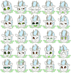 Size: 2000x2058 | Tagged: safe, artist:lavvythejackalope, imported from derpibooru, oc, oc only, demon, demon pony, original species, pony, :p, angry, blushing, bust, commission, crying, emoji, emoji sheet, expressions, eyes closed, frown, glowing eyes, grin, halo, happy, heart eyes, high res, horns, nervous, sad, simple background, smiling, smirk, tongue out, transparent background, wingding eyes, ych result