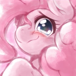 Size: 2048x2048 | Tagged: safe, artist:kurogewapony, imported from derpibooru, pinkie pie, earth pony, pony, blushing, cute, diapinkes, female, high res, kurogewapony is trying to murder us with diapinkes, looking at you, mare, smiling