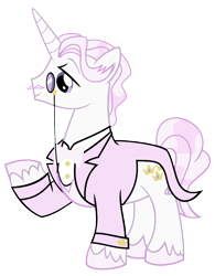 Size: 1920x2463 | Tagged: safe, edit, imported from derpibooru, vector edit, fancypants, fleur-de-lis, pony, unicorn, ponyar fusion, fusion, high res, male, palette swap, recolor, simple background, smiling, stallion, transparent background, vector